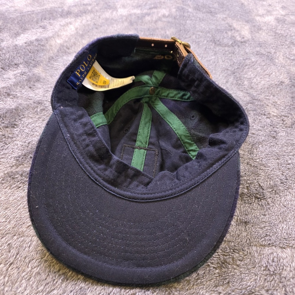 Polo Ralph Lauren Blackwatch Tartan‎ Plaid Wool Twill Ball Cap Hat Shield Patch - Picture 5 of 5